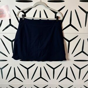 Walter Hagen Navy Golf Skort Size 8 Scalloped Hem w/ Pockets Side Zip